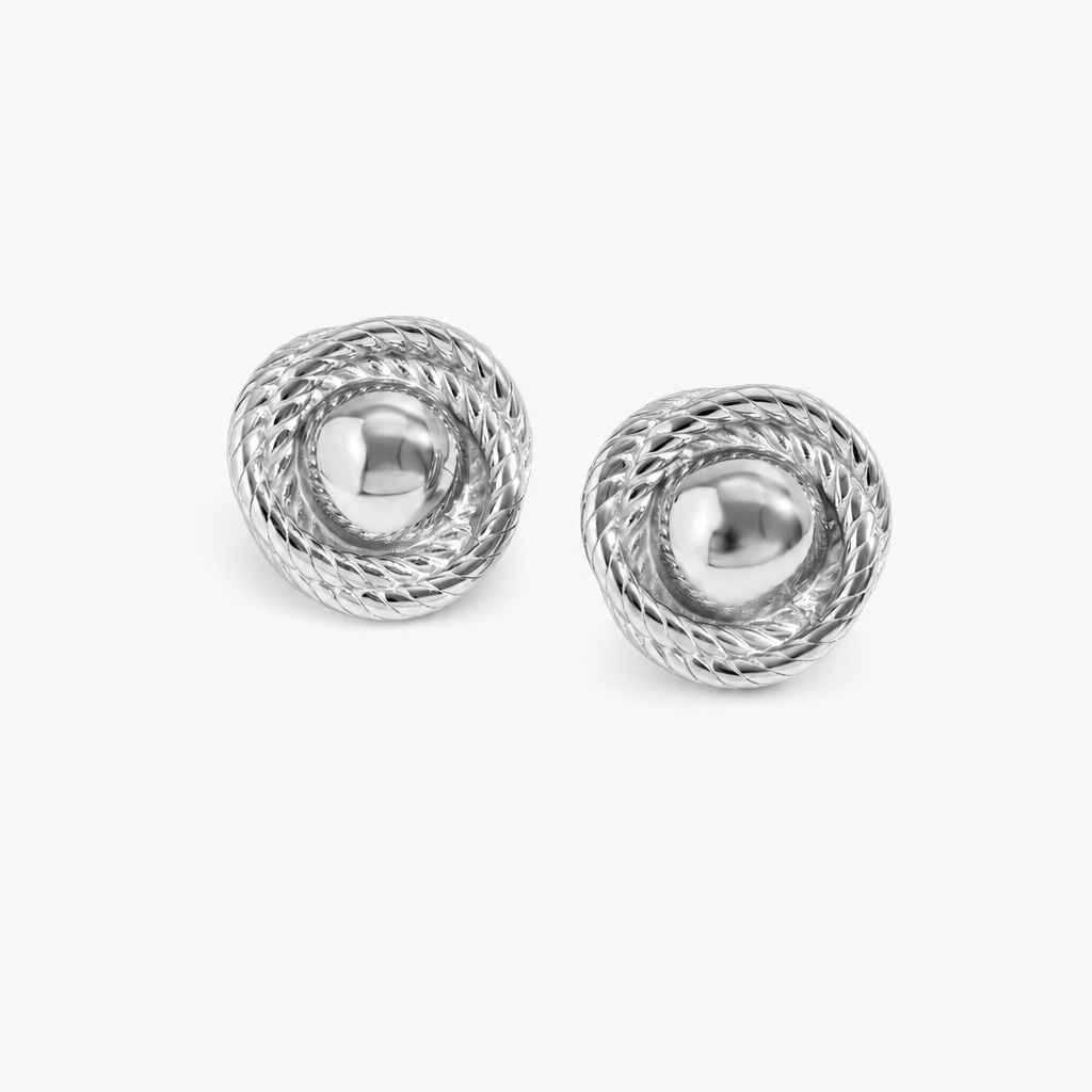 Delia Spiral Earrings (Silver)