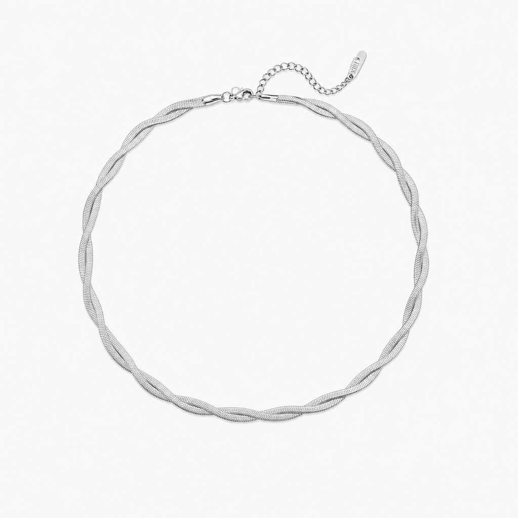 Elspeth Twist Necklace (Silver)