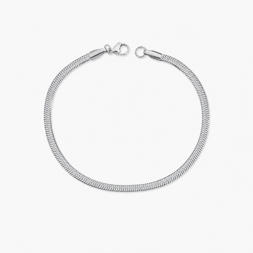 Maren Herringbone Bracelet (Silver)
