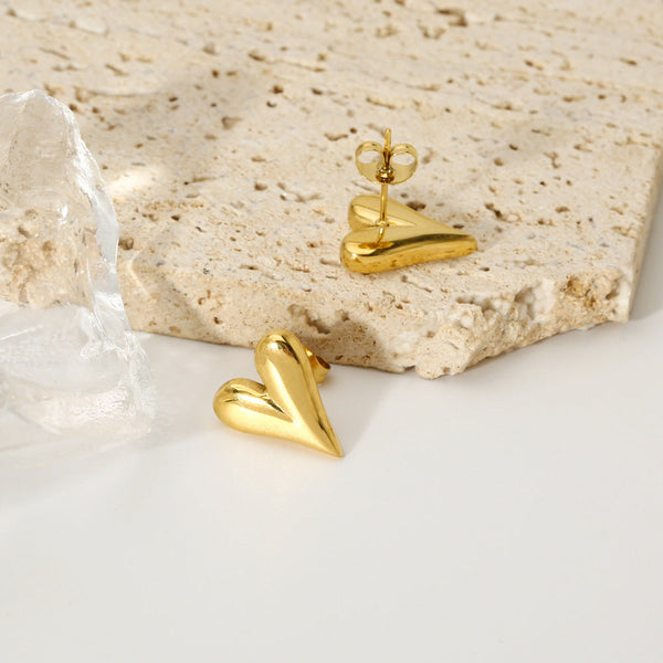 Golden Heartbeat Earrings