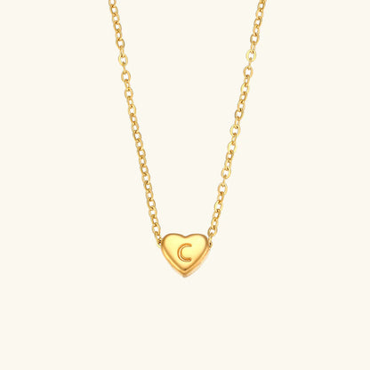 Heart Muse Initial Necklace