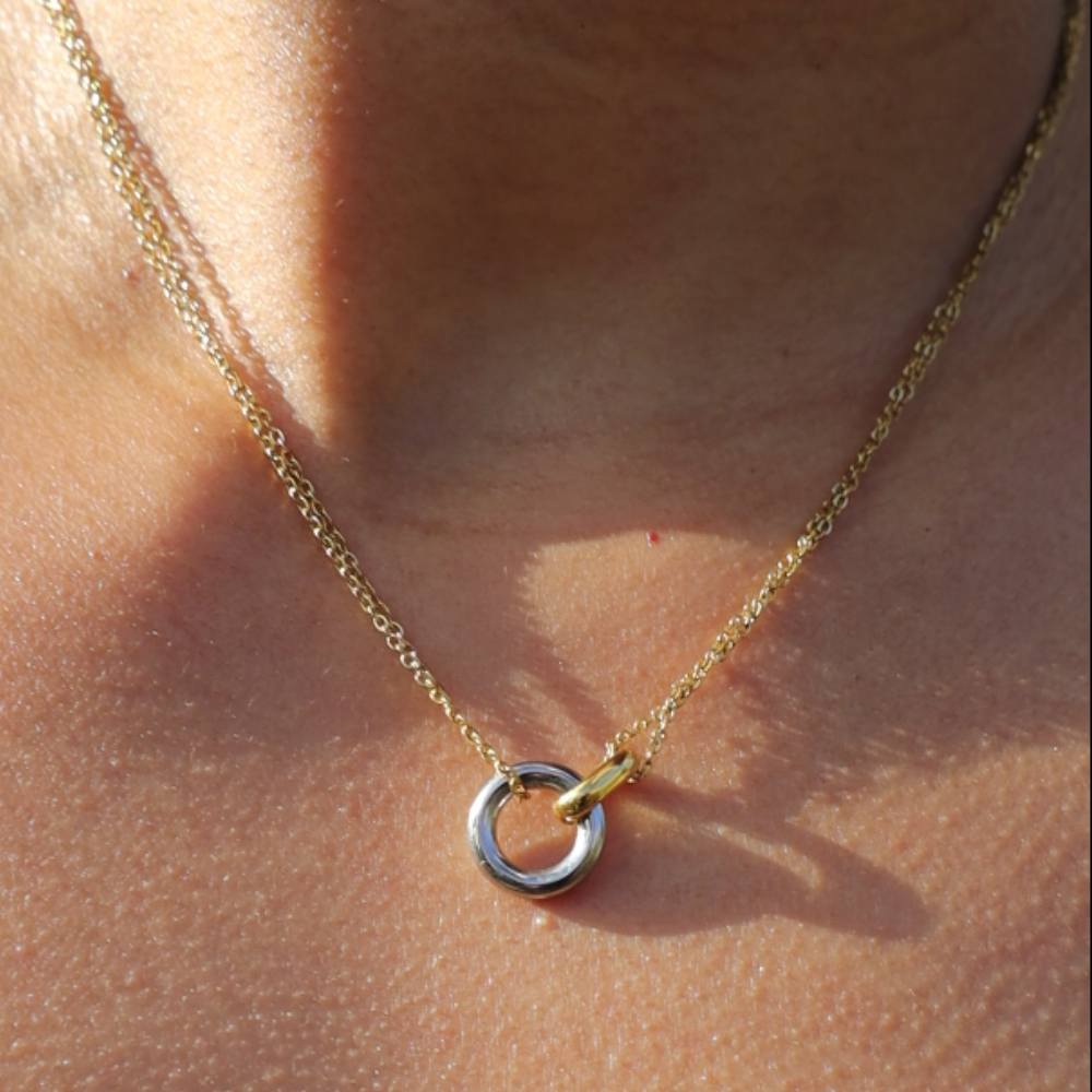 Dual Chain Ring Necklace