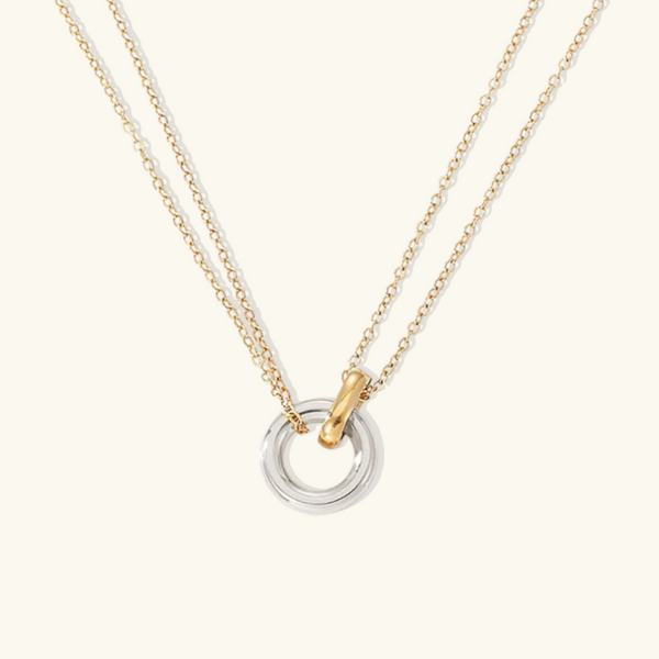 Dual Chain Ring Necklace