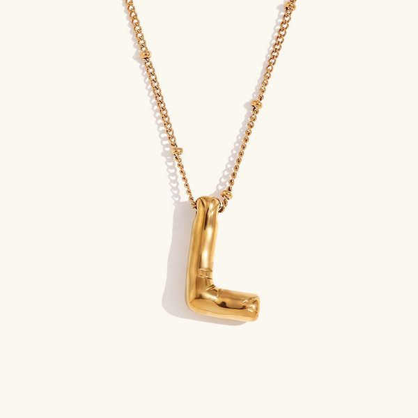 Personalized Bubble Initial Necklace