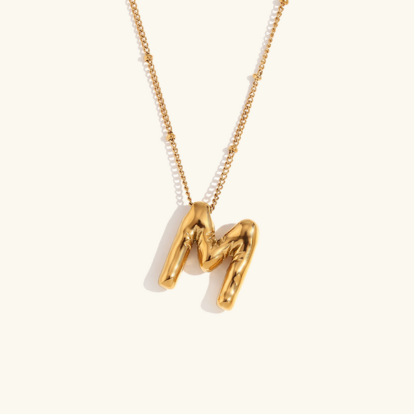 Personalized Bubble Initial Necklace