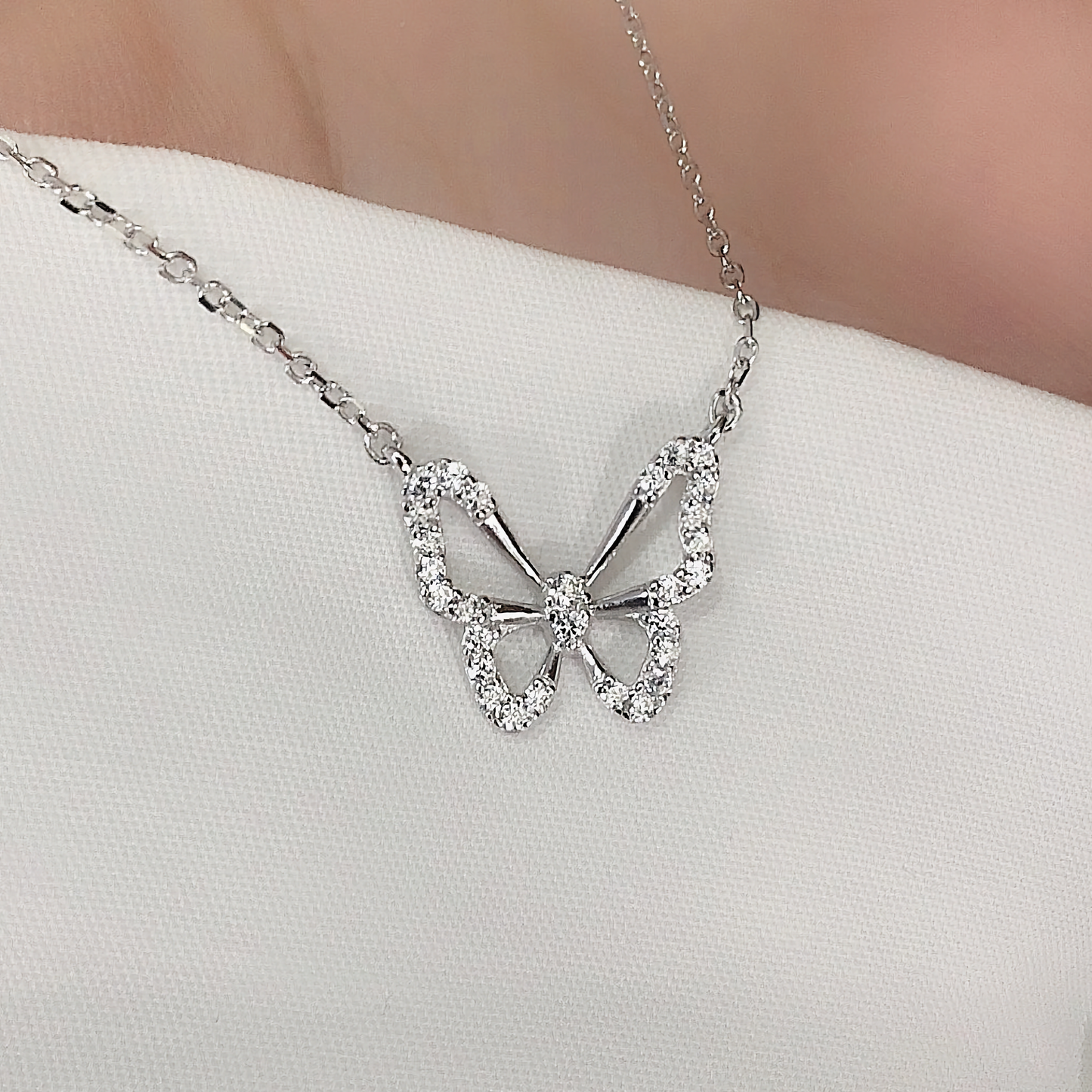 Renee Silver Flutter Necklace
