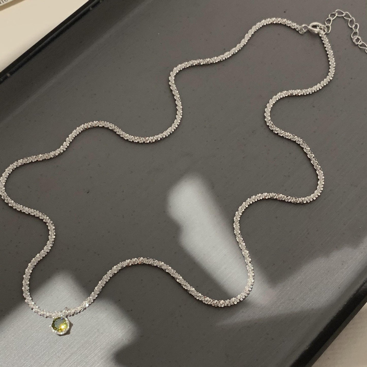 Viridia Silver Emerald Pendant