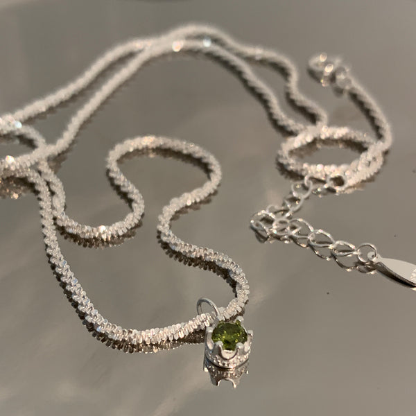 Viridia Silver Emerald Pendant