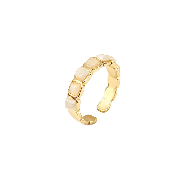 Florence Gold Pearl Ring
