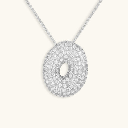 Diamond Initial Bubble Necklace