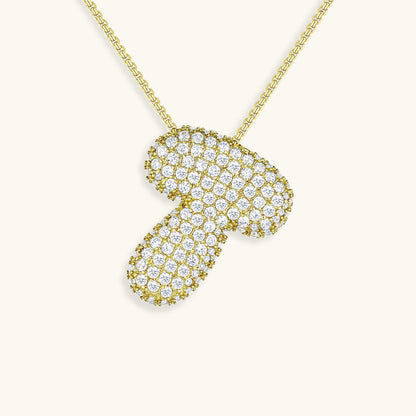 Diamond Initial Bubble Necklace