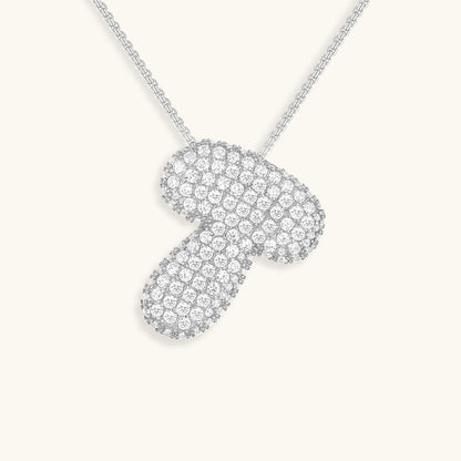 Diamond Initial Bubble Necklace