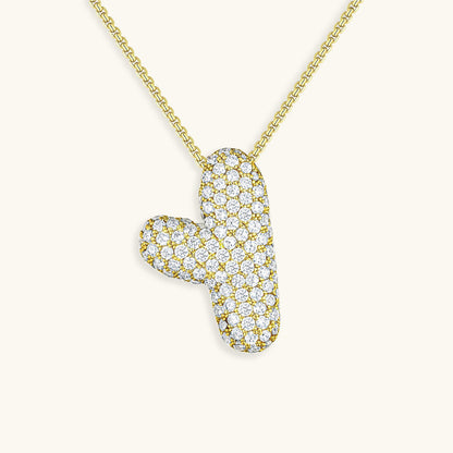 Diamond Initial Bubble Necklace