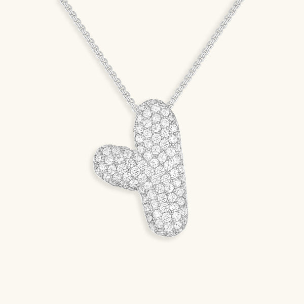 Diamond Initial Bubble Necklace