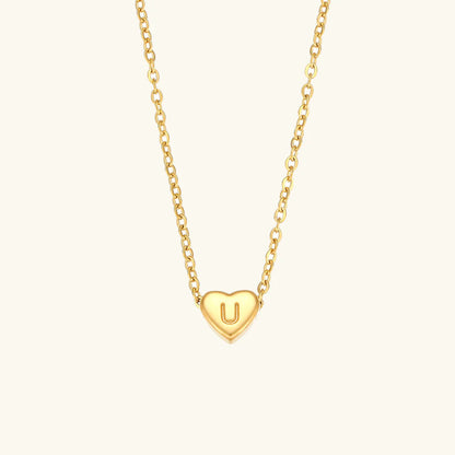 Heart Muse Initial Necklace