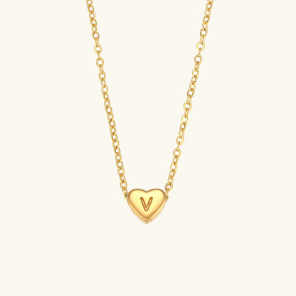 Heart Muse Initial Necklace