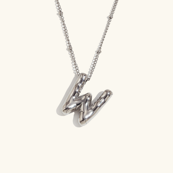 Personalized Bubble Initial Necklace