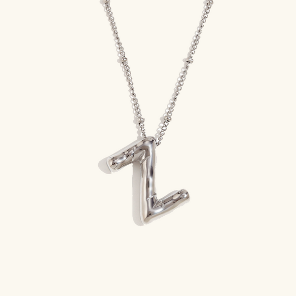 Personalized Bubble Initial Necklace