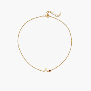 Colette Initial Birthstone Bracelet