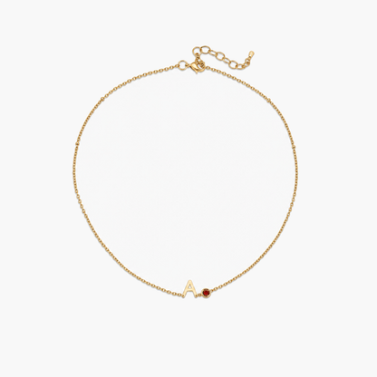 Colette Initial Birthstone Bracelet
