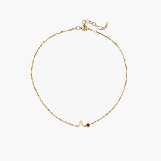 Colette Initial Birthstone Bracelet