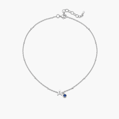 Colette Initial Birthstone Bracelet