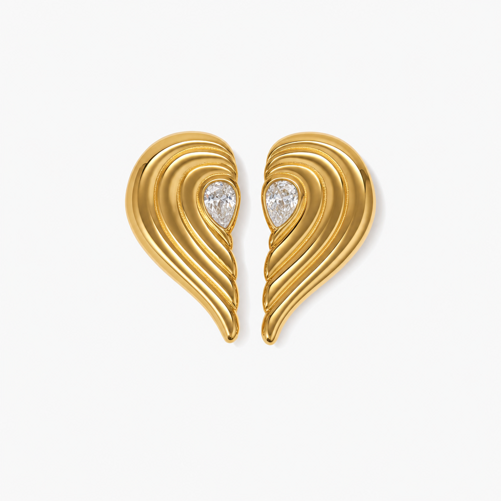 Brenna Heart Earrings