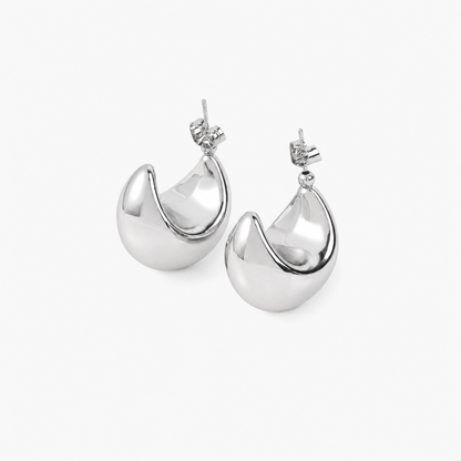 Catalina Dome Earrings (Silver)