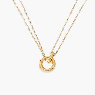Dual Chain Ring Necklace
