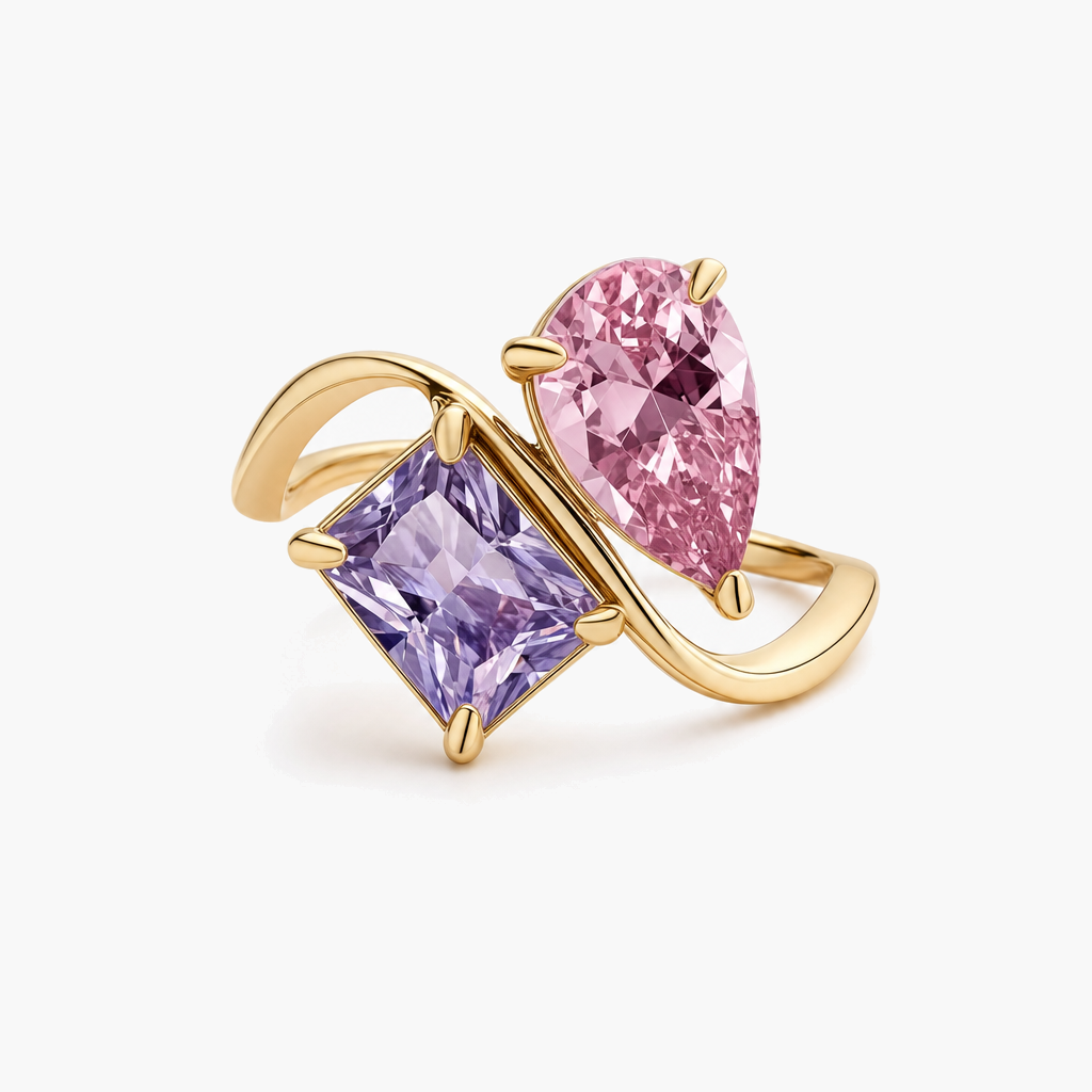 Verity Birthstone Duo Ring