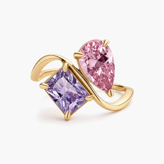 Verity Birthstone Duo Ring