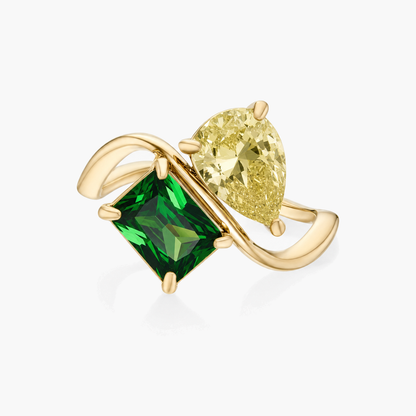 Verity Birthstone Duo Ring