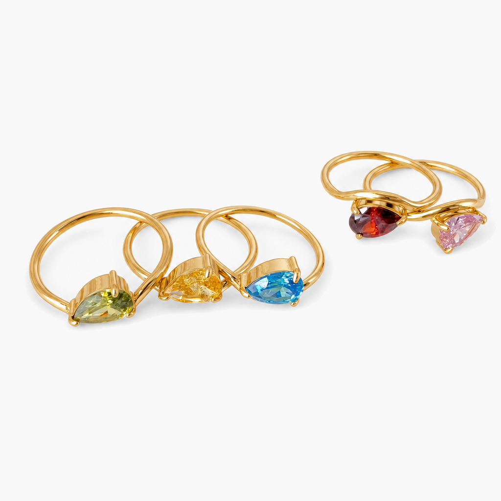 Naia Teardrop Birthstone Ring