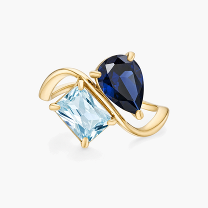 Verity Birthstone Duo Ring - alternate angle