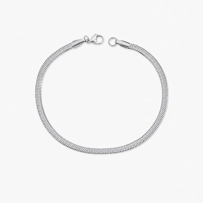 Maren Herringbone Bracelet (Silver)