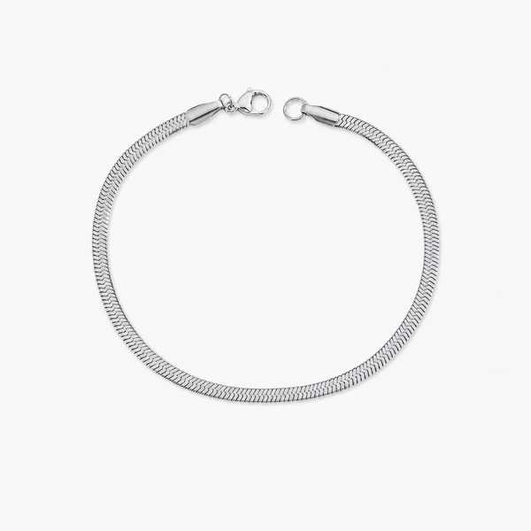 Maren Herringbone Bracelet (Silver)