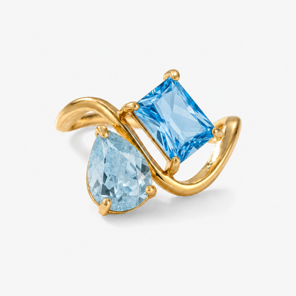 Verity Birthstone Duo Ring — March & December birthstones