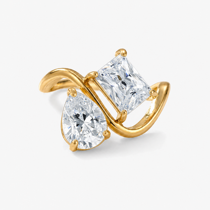 Verity Birthstone Duo Ring — April & April birthstones