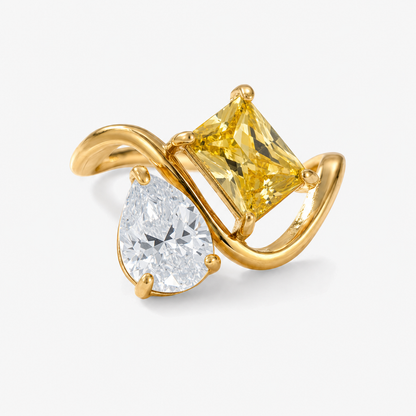 Verity Birthstone Duo Ring — April & November birthstones