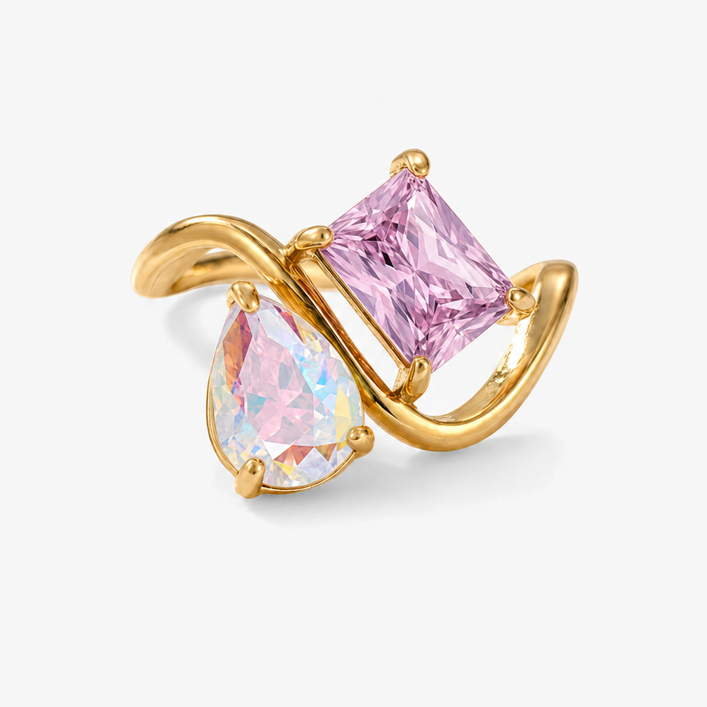 Verity Birthstone Duo Ring — June & October birthstones