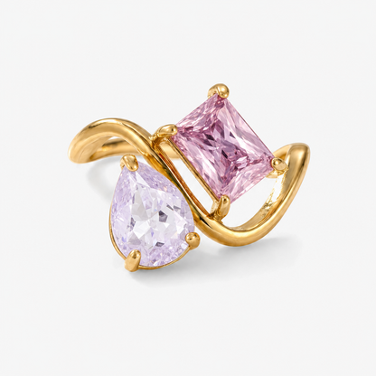 Verity Birthstone Duo Ring — June & October birthstones