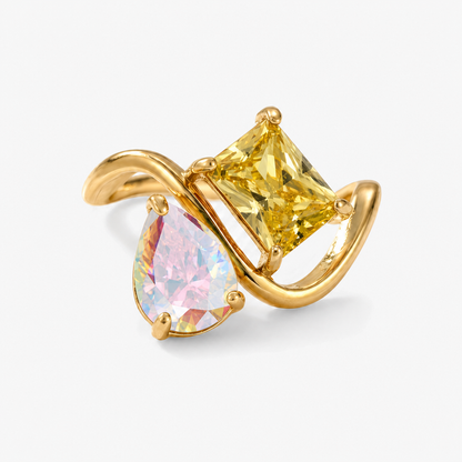 Verity Birthstone Duo Ring — June & November birthstones