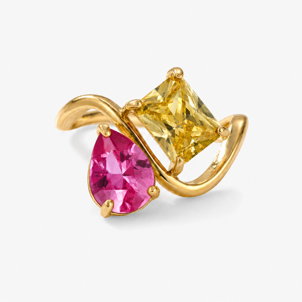 Verity Birthstone Duo Ring — July & November birthstones