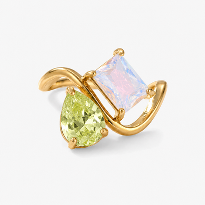 Verity Birthstone Duo Ring — August & June birthstones