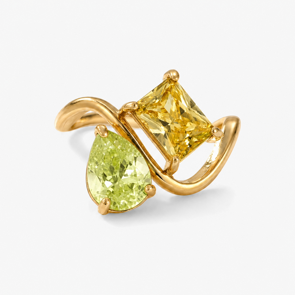 Verity Birthstone Duo Ring — August & November birthstones