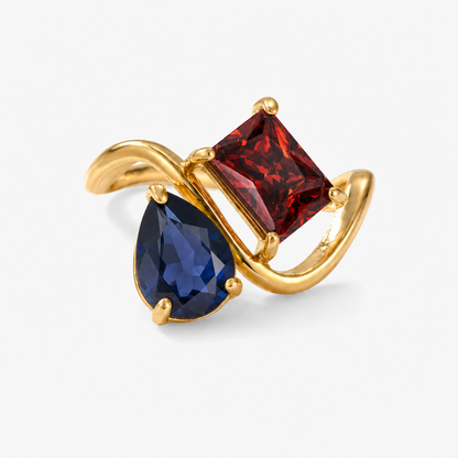 Verity Birthstone Duo Ring — September & January birthstones