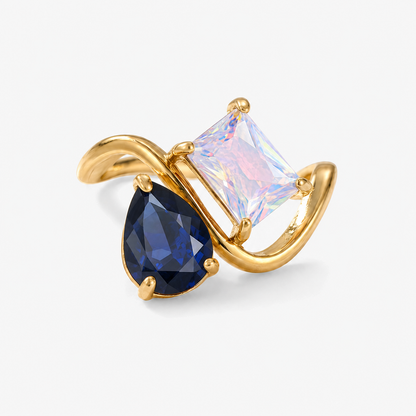 Verity Birthstone Duo Ring — September & June birthstones