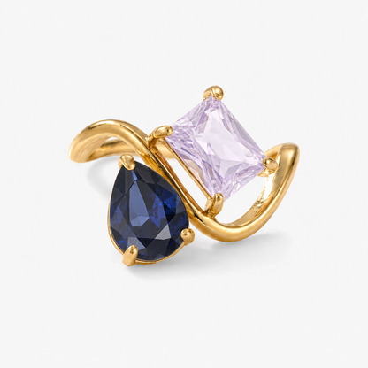 Verity Birthstone Duo Ring — September & June birthstones