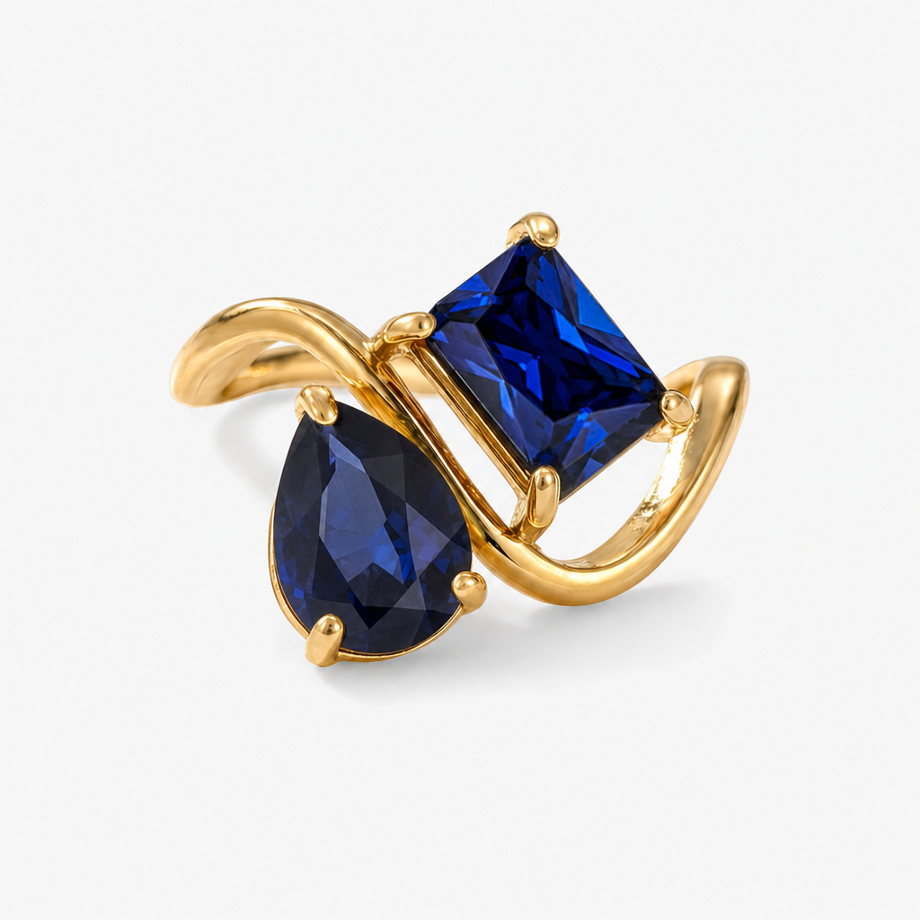 Verity Birthstone Duo Ring — September & September birthstones