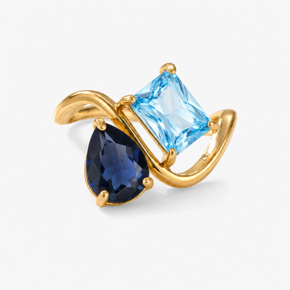 Verity Birthstone Duo Ring — September & December birthstones